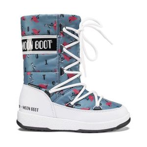 Moon Boot Jr Girl Quilted Flamingo Wp white/green